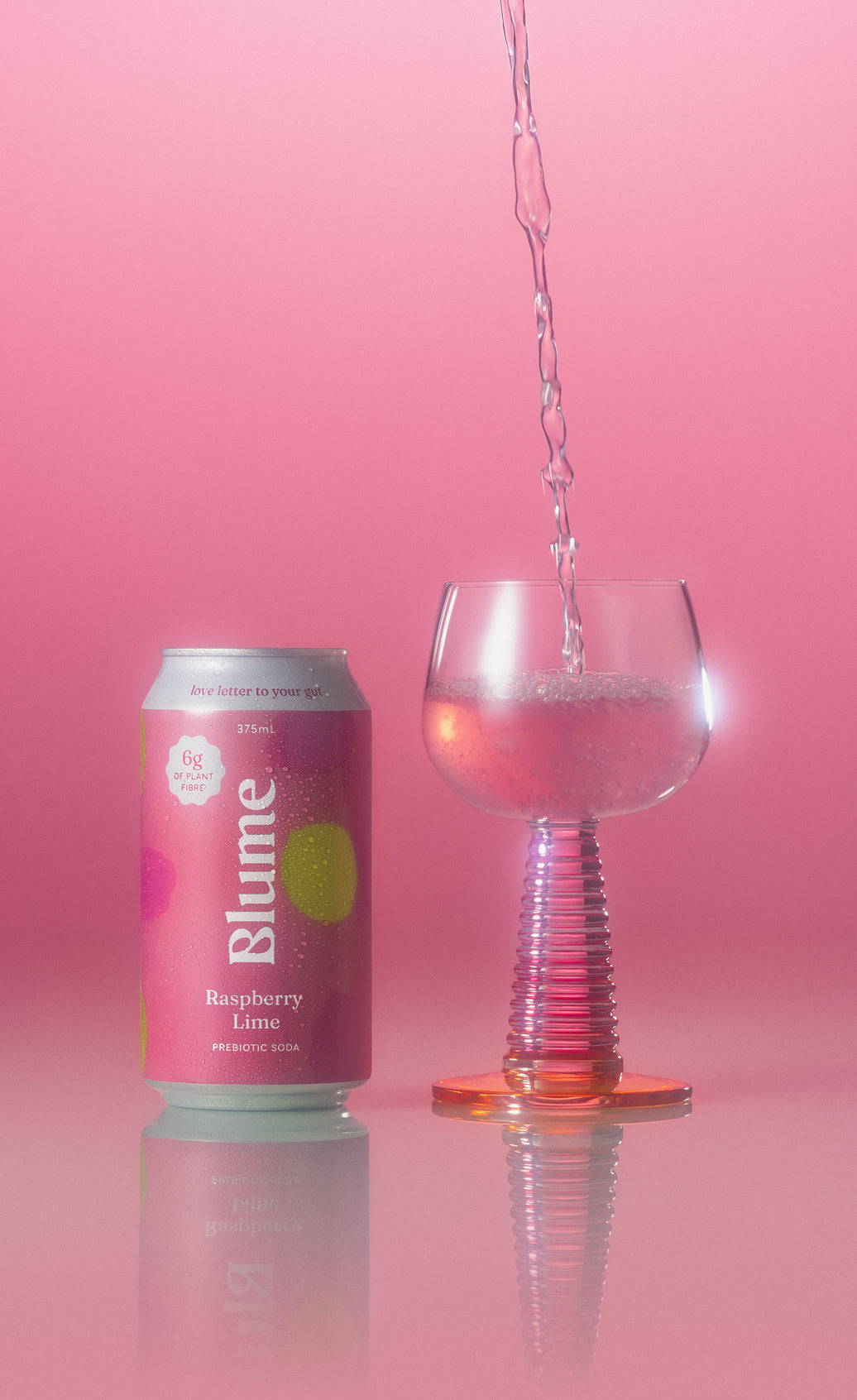 Raspberry Lime Prebiotic Soda 12-pack