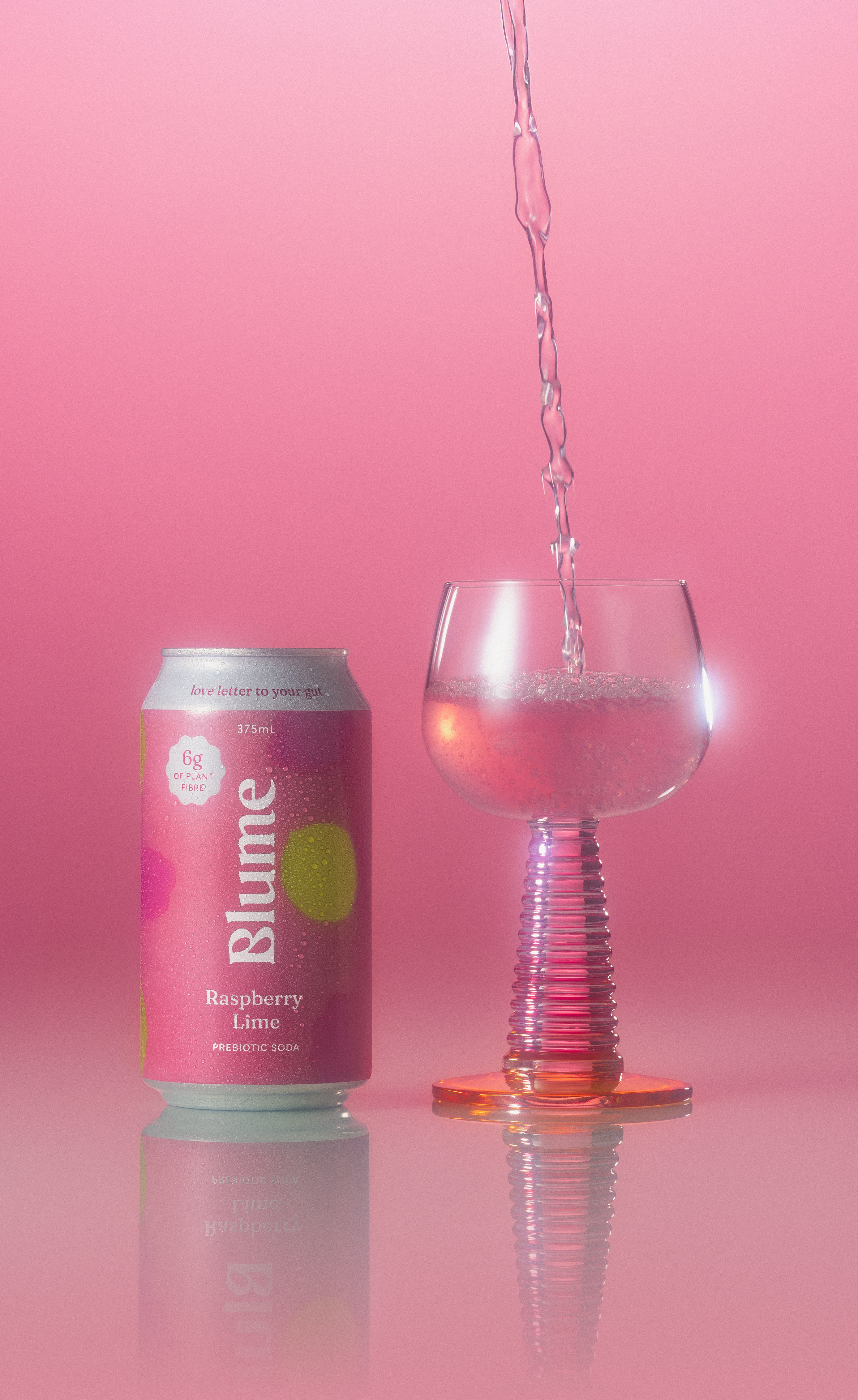Raspberry Lime Prebiotic Soda 12-pack