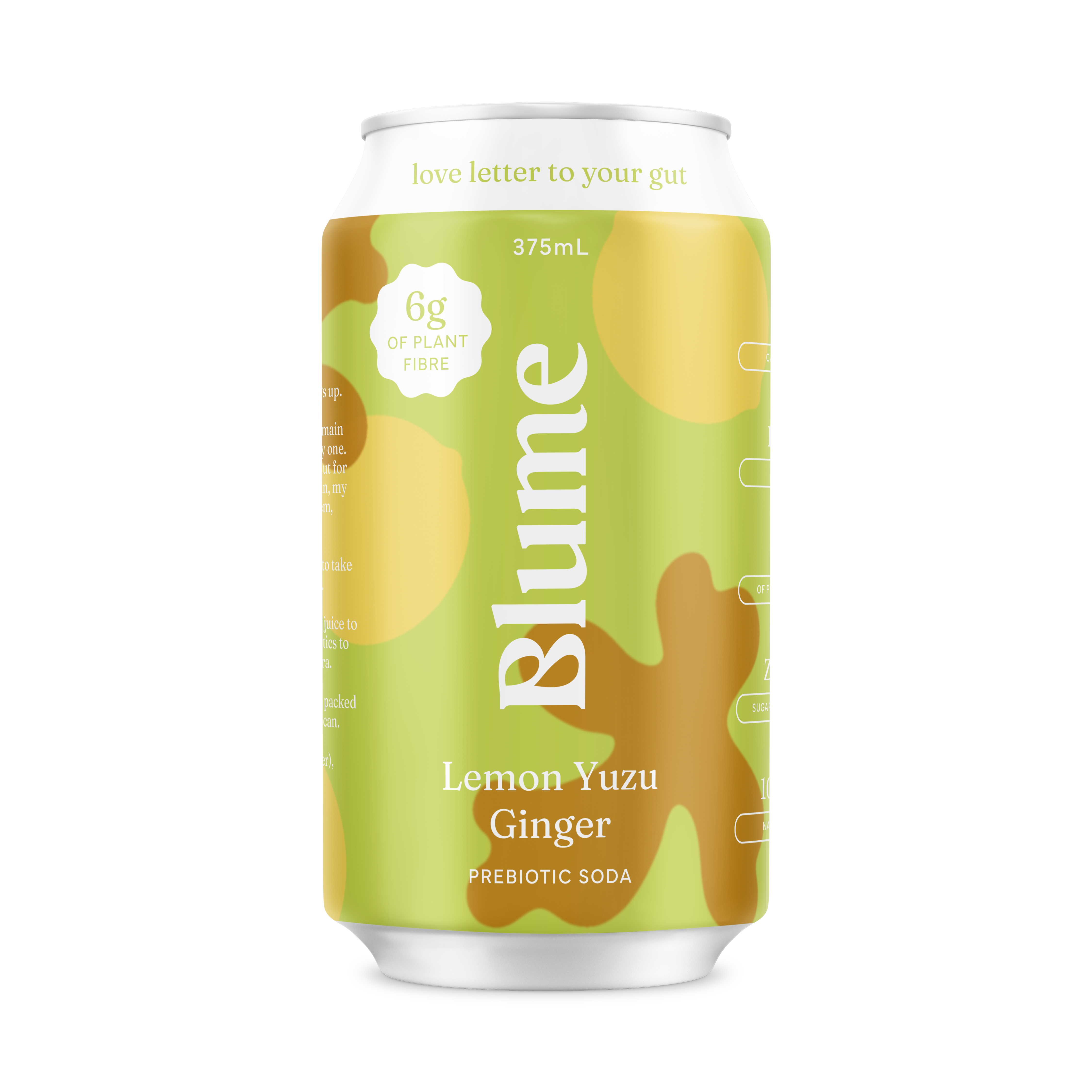 Lemon Yuzu Ginger Prebiotic Soda 12-pack